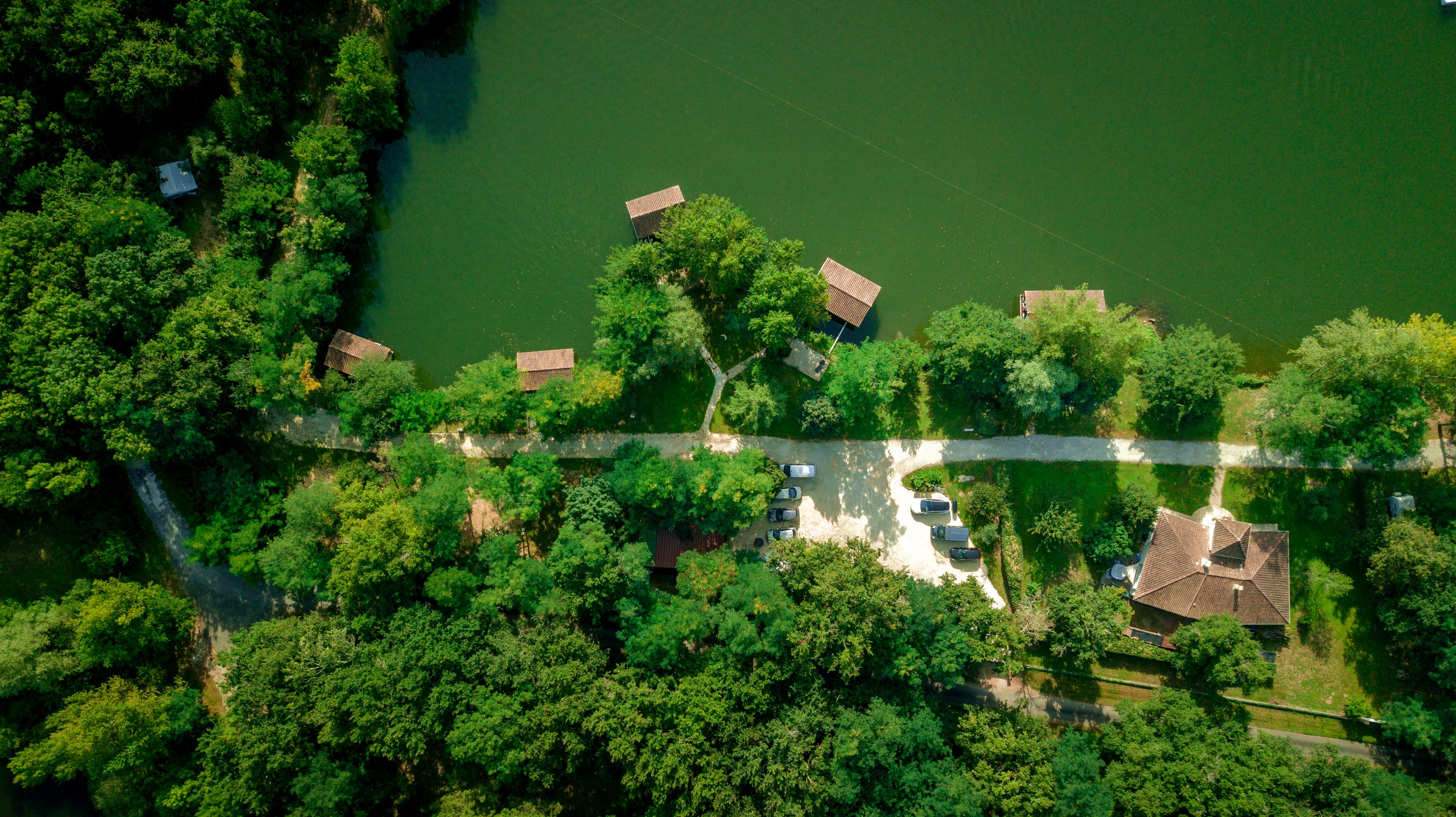 Luchtfoto van Domaine du Dahu