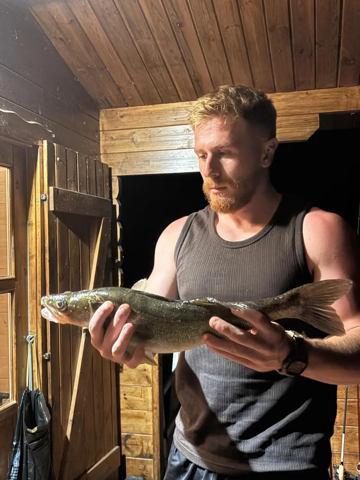 Zander at night, on the terrace — Domaine du Dahu